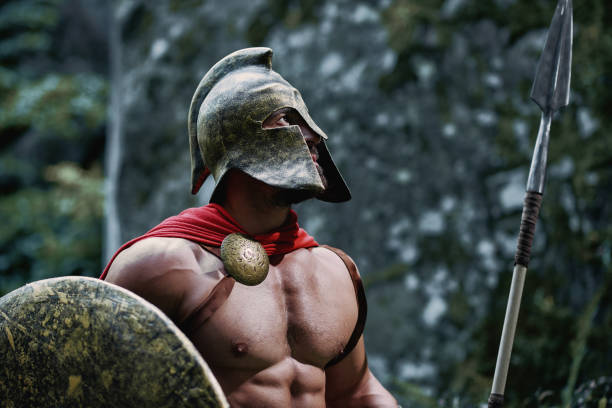 istock Spartan warrior in the woods 862687744