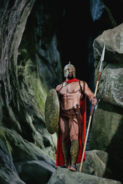istock Spartan warrior in the woods 862687826