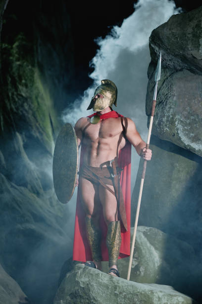 istock Spartan warrior in the woods 862687926