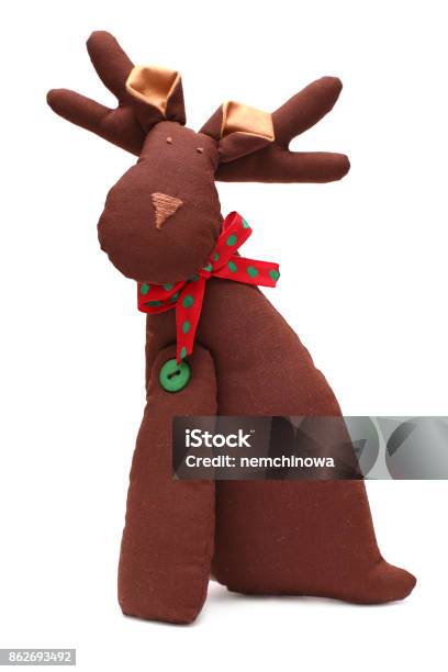 Christmas Reindeer Isolated On White Stock Photo - Download Image Now -  Animal, Brown, Christmas - iStock