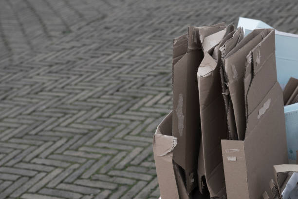 istock box with folded carton, old paper, for recycling 862693768
