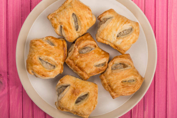 istock Selection of Pork Sausage Rolls Savoury Snacks In Pastry 862694132
