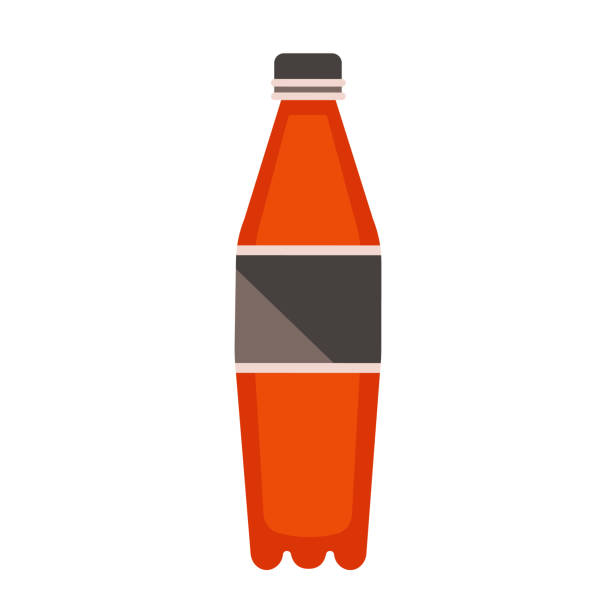 butelka napoju gazowanego. ilustracja ikony wektora, izolowana na białym tle. - energy drink bottle drink plastic stock illustrations