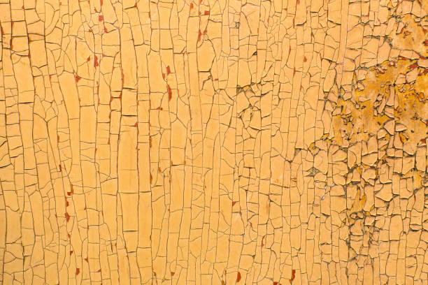 istock Wood texture - peeling paint on old wooden rustic material on the wall. 862703924