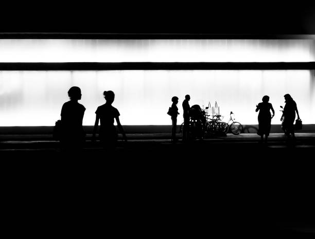 istock Silhouettes of people in the night 862707414