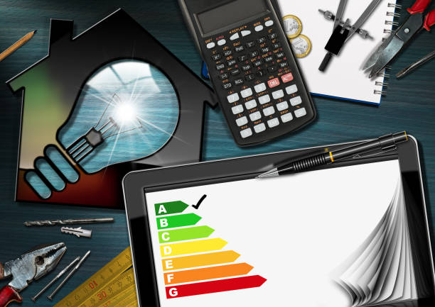 istock Energy Efficiency Rating - House with Light Bulb 862709462