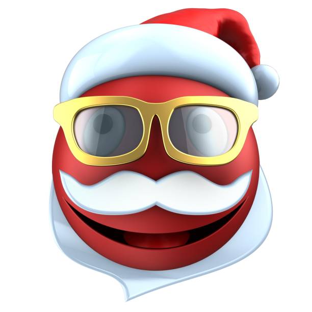 istock 3d red emoticon smile with christmas hat 862716548