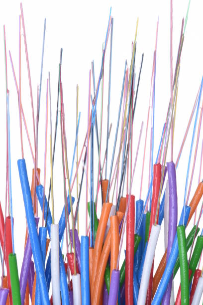 istock Striped Colorful Fiber Optic Cables 862716576