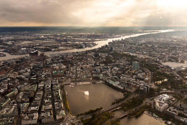 istock Aerial view of Hamburg 862720628