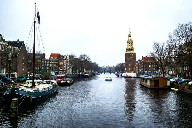 istock Amsterdam canals and typical houses 862722242