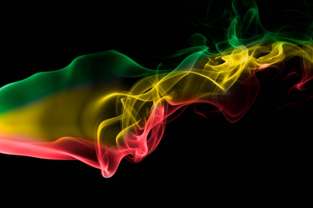 Ethiopia national smoke flag