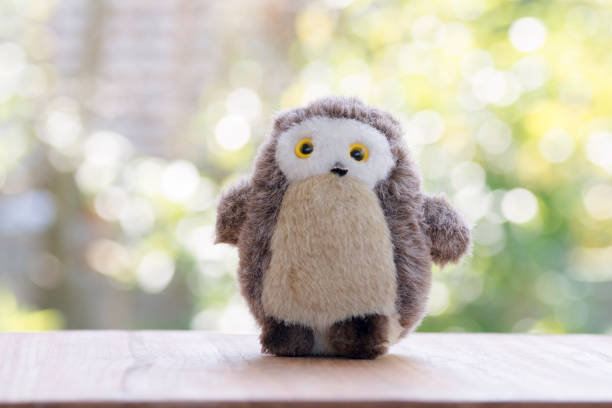 istock Stuffed animal owl toy on Blurred Background with bokeh 862731732