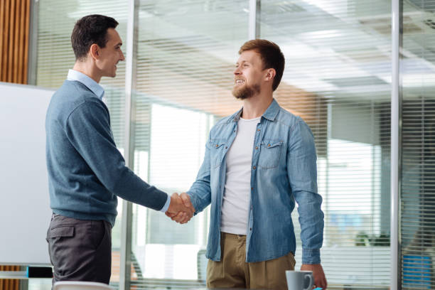 istock Competent office worker meeting his colleague 862731976