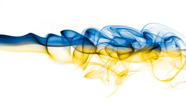 istock Ukraine national smoke flag 862732074