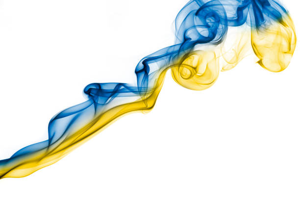 istock Ukraine national smoke flag 862732228