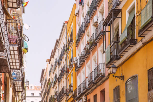 istock Residential Buildings Wall in Madrid,Spain. 862736398