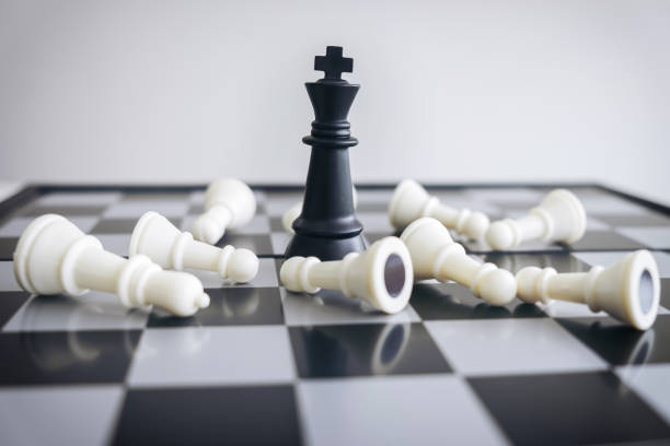 istock Chess leadership and success concept, chess save the strategy and king on chess board 862739438