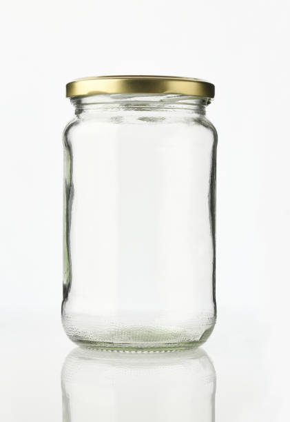 istock Empty Glass Jar with Metal Lid Isolated on White Background Shot in Studio 862741188