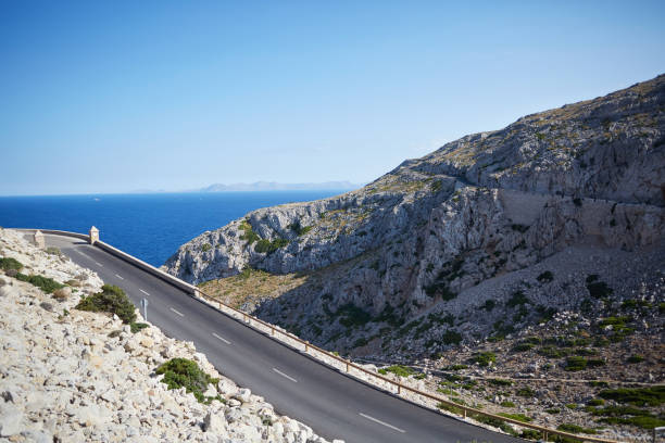 istock Winding mountain road at Cap de Formentor, Majorca, Spain. 862741590