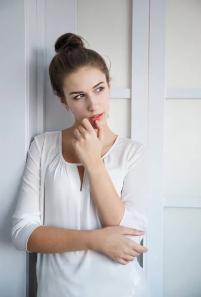 istock Girl in white 862741828