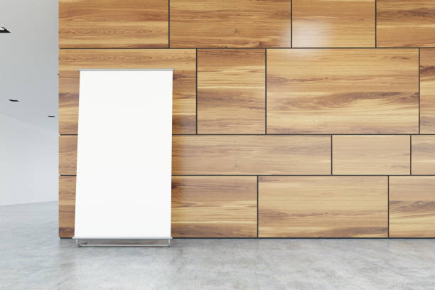 istock Vertical poster on office floor, wood 862751436