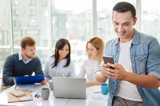 istock Handsome man looking at his telephone 862751660