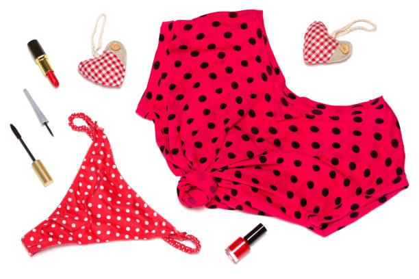 istock Set of pin-up women things on white background 862762968