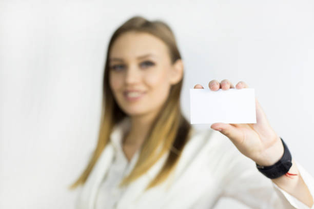 istock girl with a pure business card 862765996
