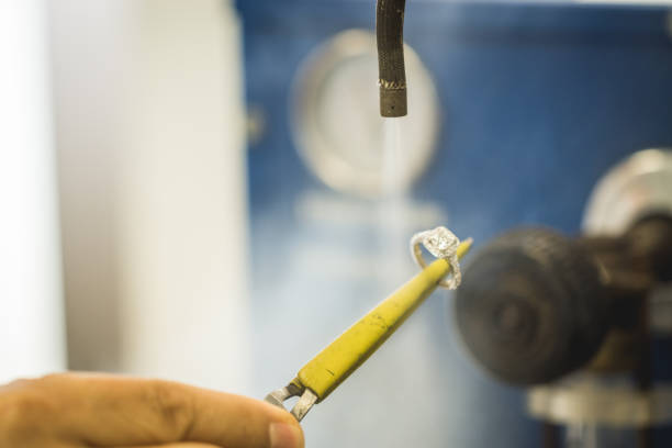 istock Cleaning of precious diamond ring 862780842