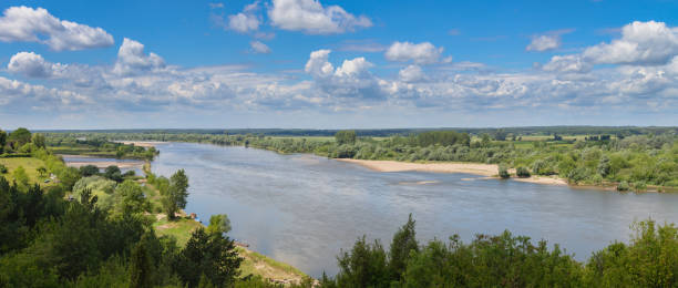 Vistula river near Kazimierz Dolny, Poland, Europe. stock photo