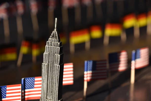 istock Flags of the world in the dark-  Empire State Building 862911090