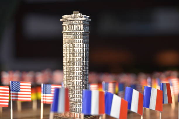 istock Flags of the world in the dark-  Flatiron Building 862930498
