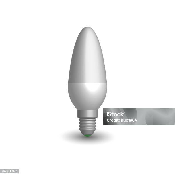 Led Bulb In 3d Vector Illustration Stock Illustration - Download Image ...