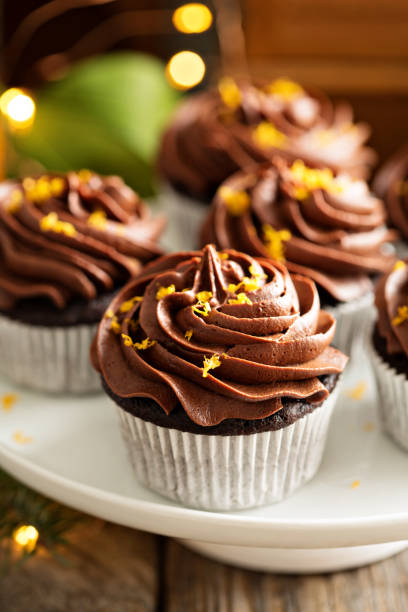 istock Chocolate orange cupcakes for Christmas 863061202