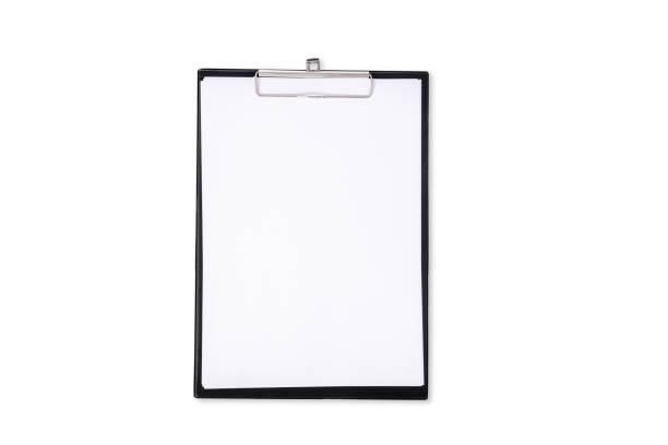 istock Clipboard with blank A4 white paper isolated on white background with clipping path 863090424