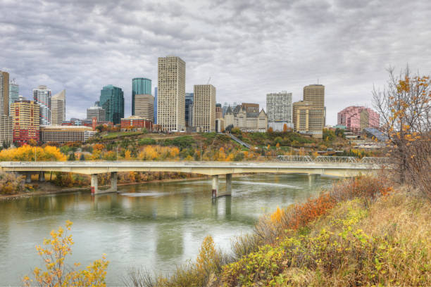 istock Edmonton cityscape with colorful aspen in fall 863093286