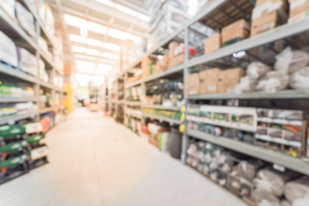 istock Blurred garden center in home improvement retail store 863102784