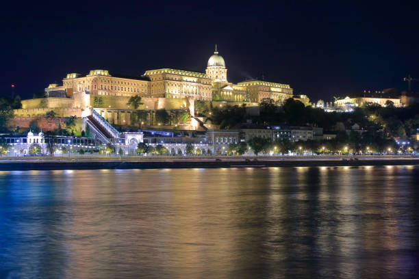 istock The Royal Palace in Budapest in the night illumination. 863105332
