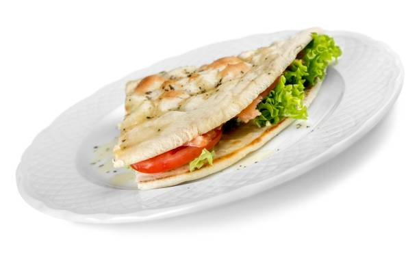 sandwich. - vegetable healthy eating heirloom tomato edible mushroom stock-fotos und bilder