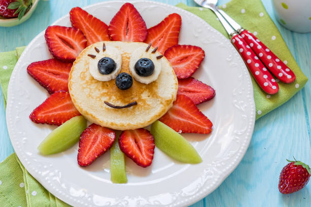 istock Pancakes with berries for kids 863119734