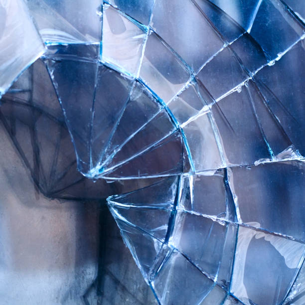istock Accident cracked damaged broken house window glass 863123378