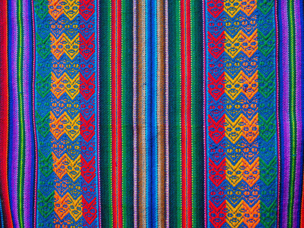 istock Detail of a Peruvian colorful fabric 863123608
