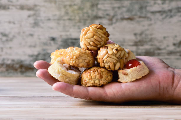 istock panellets, typical confection of Catalonia, Spain 863125688