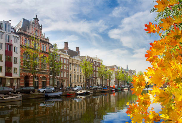 istock One of canals in Amsterdam, Holland 863128632