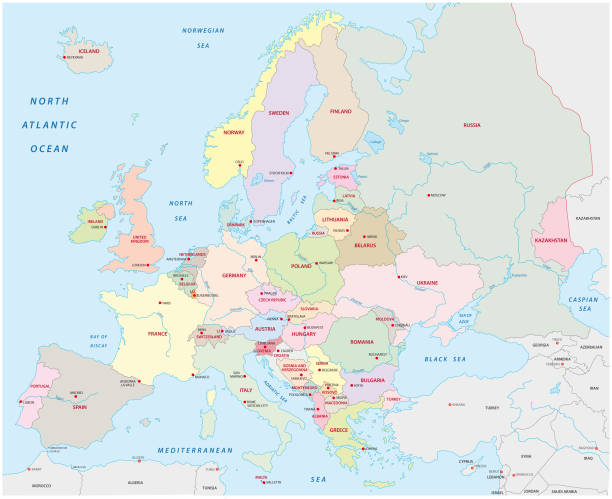 istock europe administrative and political map english language 863155518