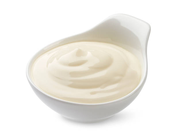 istock Sour cream in bowl isolated on white background with clipping path 863158736