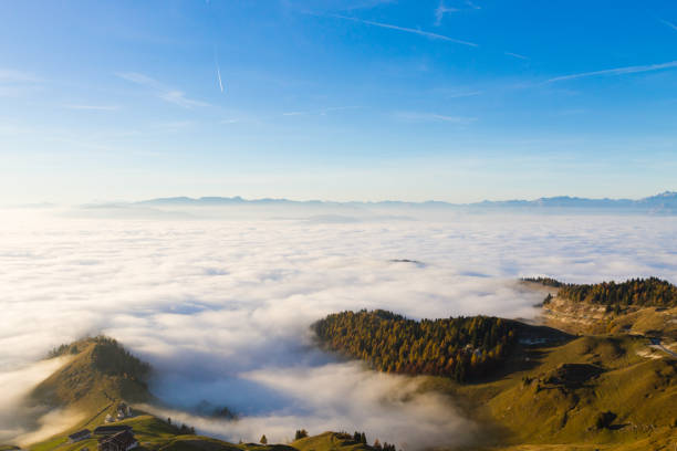 istock Carpet of clouds from mountain top 863158984
