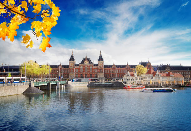istock cityscape of Amsterdam at night 863159300