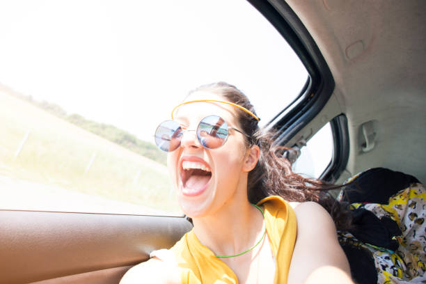 istock Joyful hipster woman 863162346