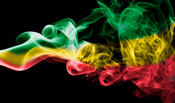 istock Ethiopia national smoke flag 863170740